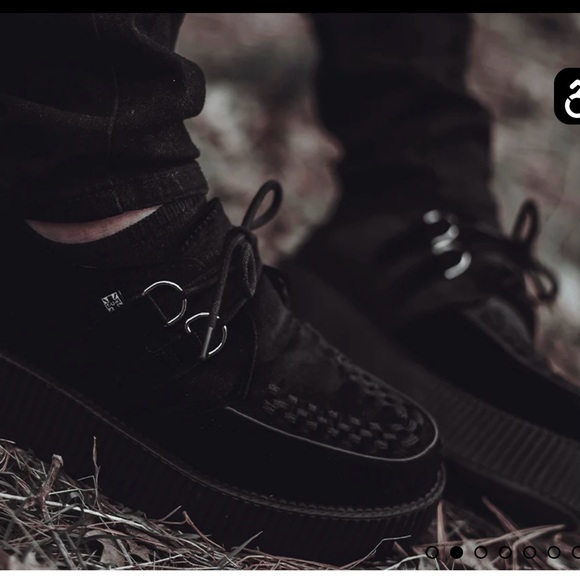 Vegan Black Suede Viva Mondo Creepers - Picture 2 of 4
